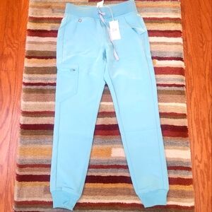 NWT Figs Aquamarine Zamora Jogger XS